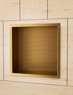 Hornacina cuadrada oro cepillado modelo ATLANTIC de Medimex