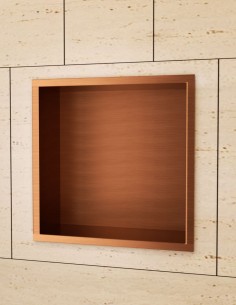 Hornacina cuadrada oro rosa cepillado modelo ATLANTIC de Medimex