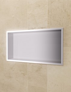 Hornacina rectangular modelo PACIFIC níquel de Medimex