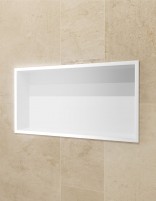 Hornacina rectangular blanca modelo PACIFIC níquel de Medimex