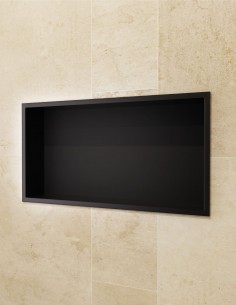 Hornacina rectangular negra modelo PACIFIC de Medimex