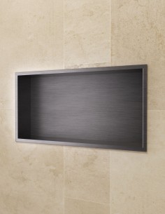 Hornacina rectangular black gun metal modelo PACIFIC de Medimex