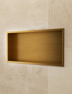 Hornacina rectangular oro cepillado modelo PACIFIC de Medimex