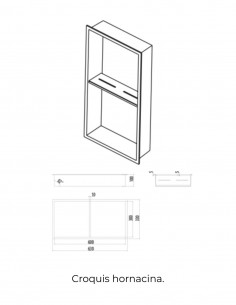 Hornacina doble negra modelo ARTIC de Medimex 2