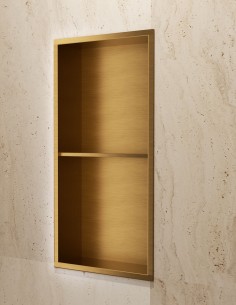 Hornacina doble oro cepillado modelo ARTIC de Medimex