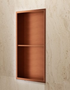 Hornacina doble oro rosa cepillado modelo ARTIC de Medimex