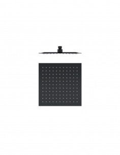 Rociador acero inox. cuadrado - negro mate de Lluvibath 2