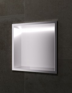 Hornacina cuadrada LED modelo INDIC níquel de Medimex