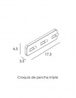 Croquis Percha triple cromo - BLOC de Manillons Torrent