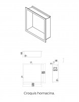 Hornacina cuadrada LED croquis