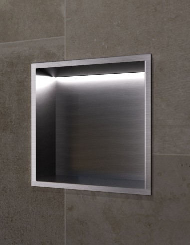 Hornacina cuadrada LED black gun metal modelo INDIC de Medimex