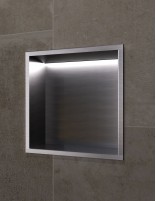 Hornacina cuadrada LED black gun metal modelo INDIC de Medimex