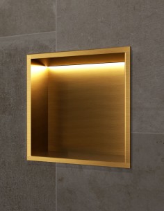 Hornacina cuadrada LED oro modelo INDIC de Medimex