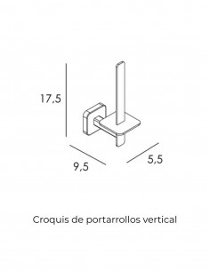 Portarrollos vertical cromo - BLOC de Manillons Torrent 2