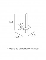 Croquis Portarrollos vertical cromo - BLOC de Manillons Torrent