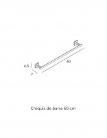 Toallero barra 60 cm - negro BLOC de Manillons Torrent