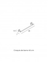 Croquis Toallero barra 45 cm - negro BLOC de Manillons Torrent