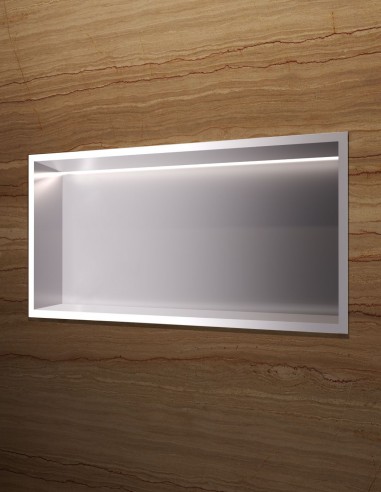 Hornacina rectangular LED modelo PACIFIC níquel de Medimex