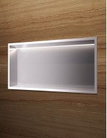 Hornacina rectangular LED modelo PACIFIC níquel de Medimex