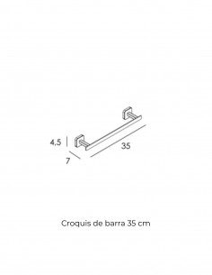 Toallero barra 35 cm - negro BLOC de Manillons Torrent 2