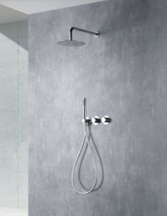 Conjunto ducha empotrado cromo termostática  modelo ASSEN de Imex ambiente