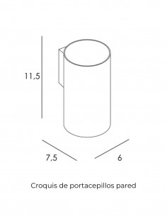 Portacepillos de pared oro cepillado - de Manillons Torrent 2
