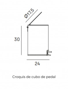 Cubo de pedal 5L - blanco de Manillons Torrent 2