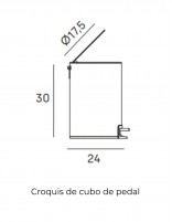 Croquis Cubo de pedal 5L - blanco de Manillons Torrent