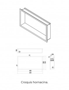Hornacina rectangular LED negra modelo OCEANIC de Medimex 2