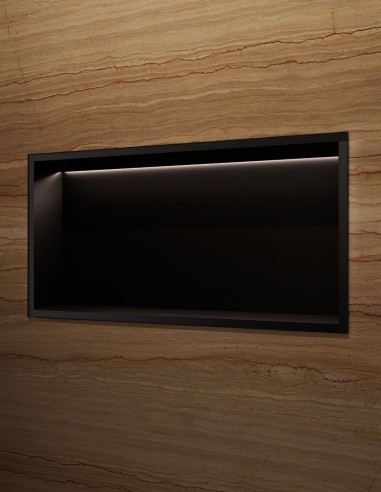 Hornacina rectangular LED negra modelo OCEANIC de Medimex