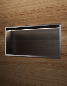 Hornacina rectangular LED black gun metal modelo OCEANIC de Medimex
