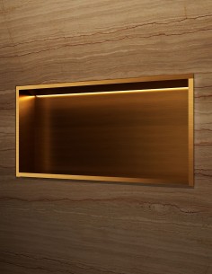 Hornacina rectangular LED oro modelo OCEANIC de Medimex