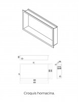 Hornacina rectangular LED croquis