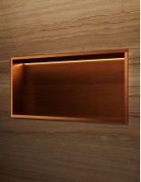 Hornacina rectangular LED oro rosa modelo OCEANIC de Medimex