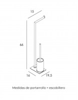 Croquis Portarrollos + escobillero bronce de Manillons Torrent