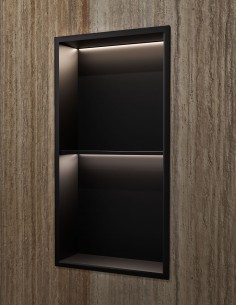 Hornacina doble LED Negra modelo MARSHALL de Medimex