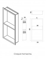 Hornacina doble LED croquis