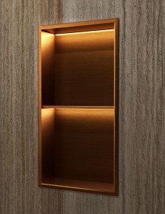 Hornacina doble LED oro rosa modelo MARSHALL de Medimex