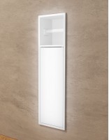 Hornacina portarrollos y escobillero blanca