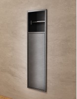 Hornacina portarrollos y escobillero black gun metal