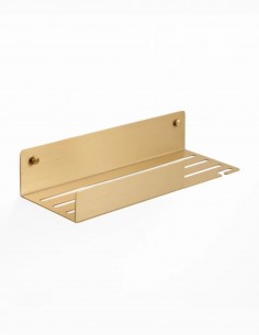 Repisa de ducha con percha - oro cepillado de Manillons Torrent