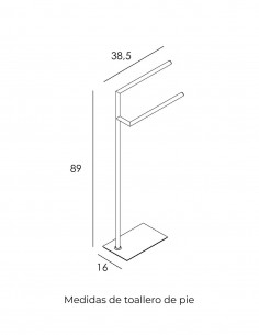 Toallero de pie - bronce cepillado de Manillons Torrent 2