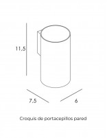 Croquis Portacepillos de pared oro cepillado - de Manillons Torrent