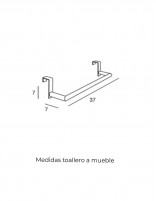 Croquis Toallero lateral redondo negro - de Manillons Torrent