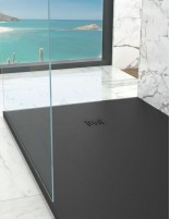 Plato ducha ligero rejilla color grafito detalle