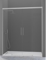 Mampara de ducha plata mate cepillado 2 fijos + 2 puertas correderas - URBAN de Kassandra