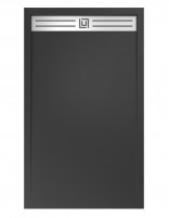 Plato ducha ligero rejilla alargada grafito