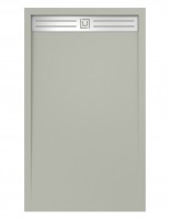 Plato ducha ligero rejilla alargada gris