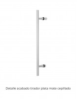 Detalle acabado tirador plata mate