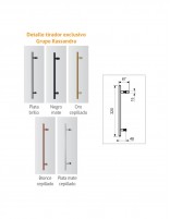 Croquis Mampara de ducha plata mate cepillado 1 fijo + 1 puerta corredera - URBAN de Kassandra